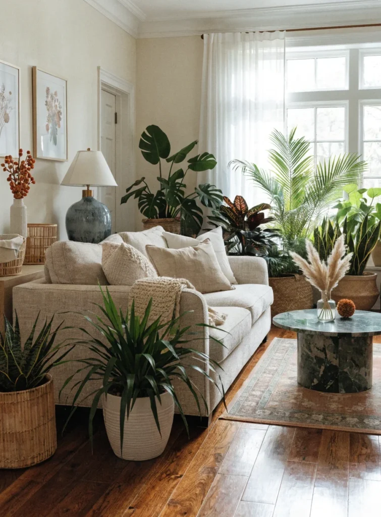 bright living room with indoor