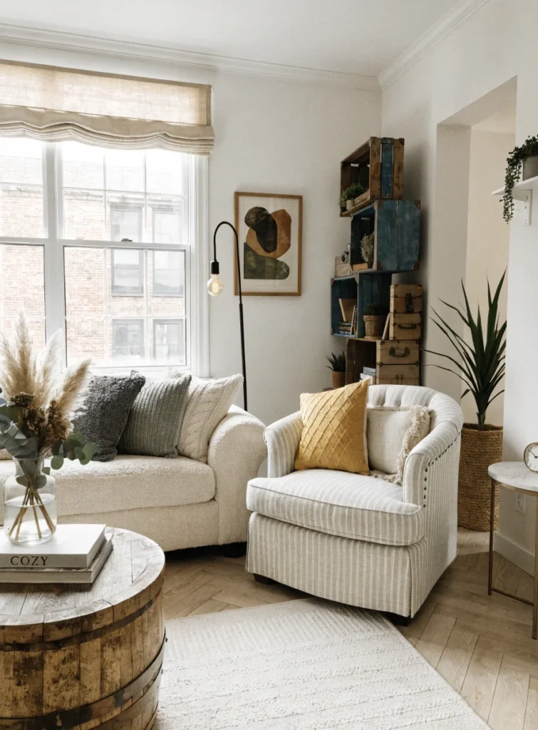 budget friendly cozy living room makeover