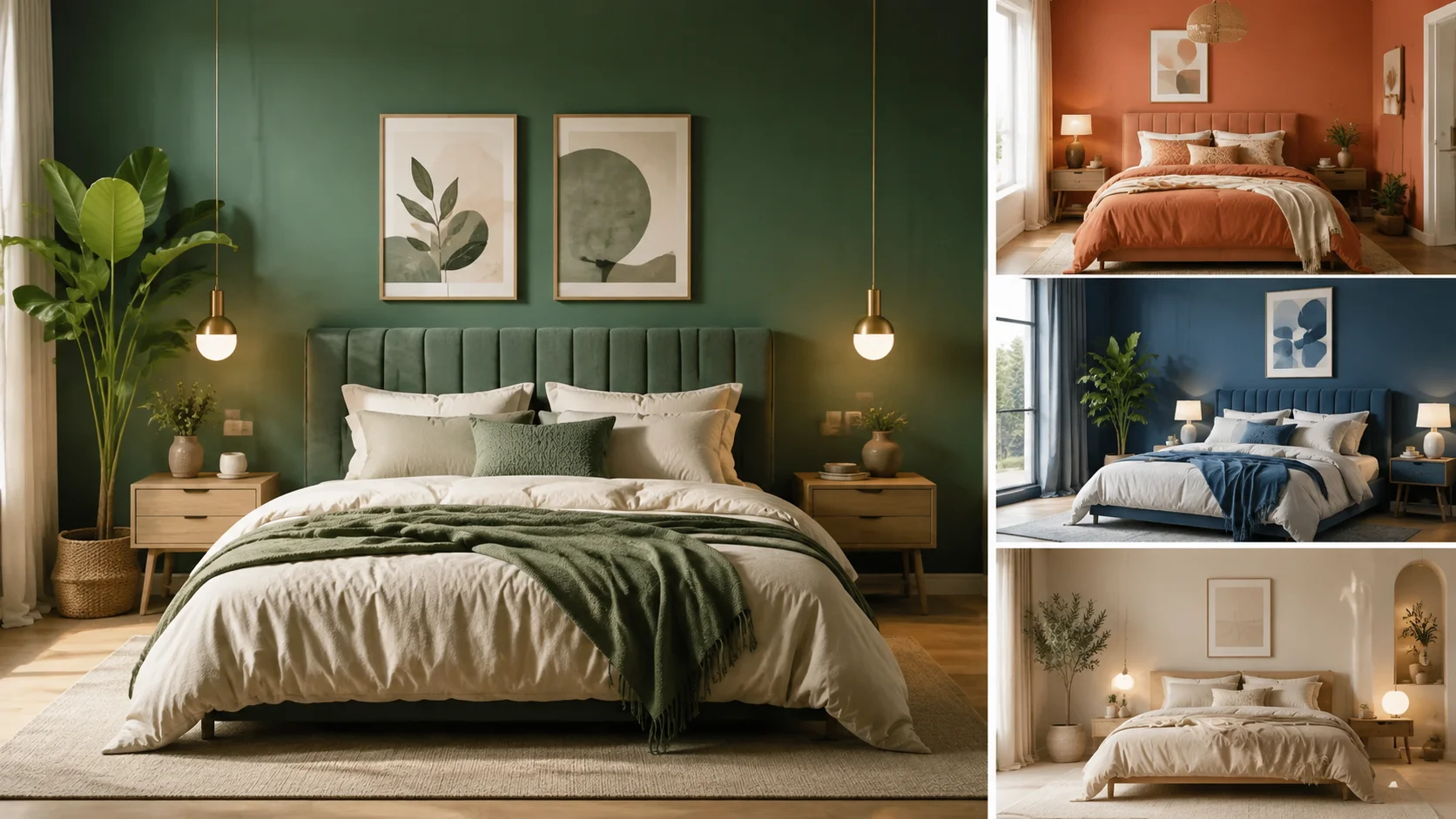 Color Based Bedroom Ideas with vibrant walls and cozy decor