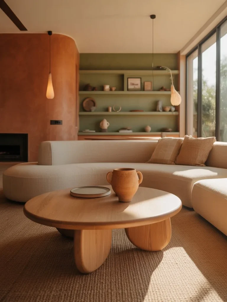 moder living room trends with soft curves