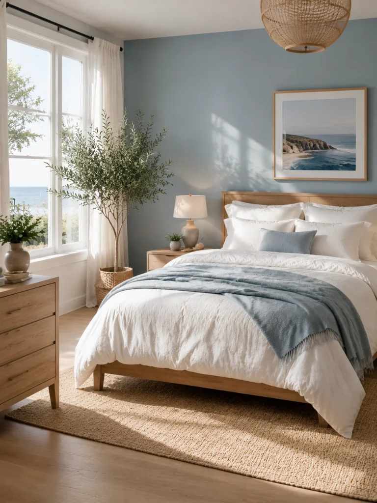 navy blue bedroom with luxury hotel vibes